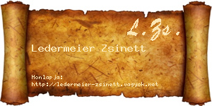 Ledermeier Zsinett névjegykártya